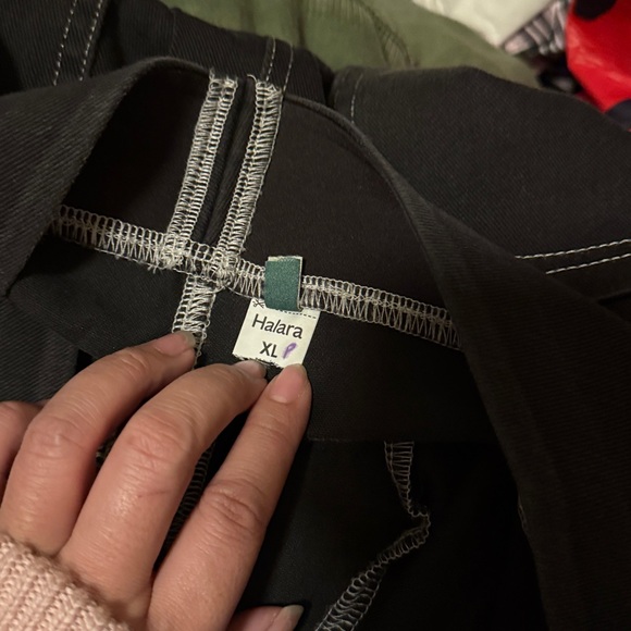 Halara Flex High Waisted Stripe Wide Leg Jeans with Pockets (read desp) - Picture 8 of 8